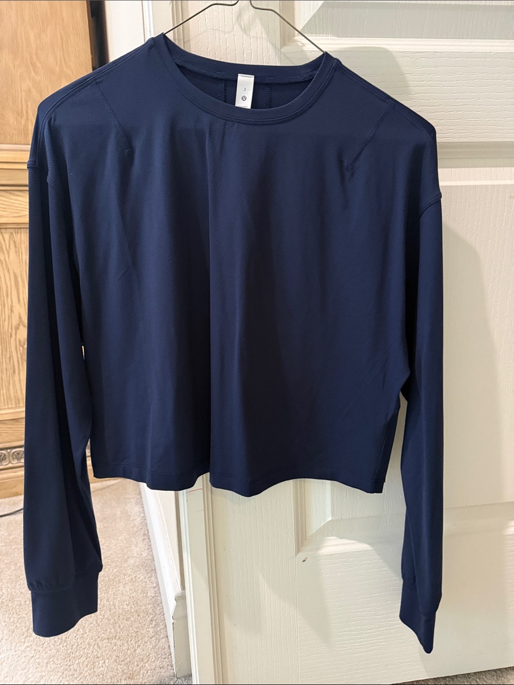 lululemon athletica Navy Crewneck Performance Top